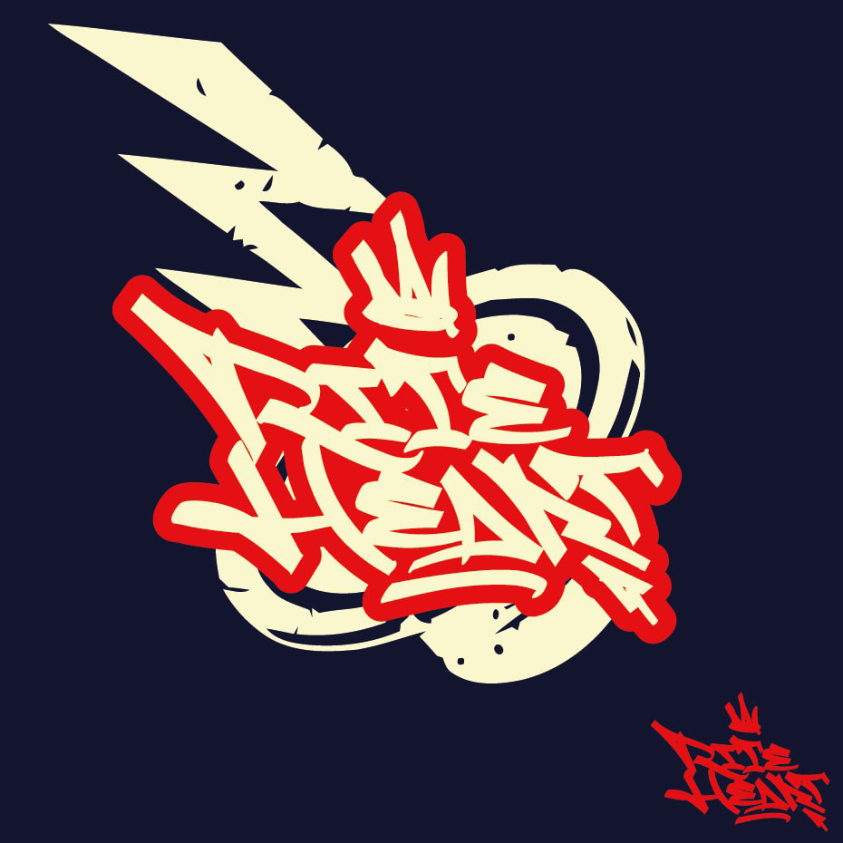 Ein Beispiel für den 2024-Grafikdesign-Trend Graffiti